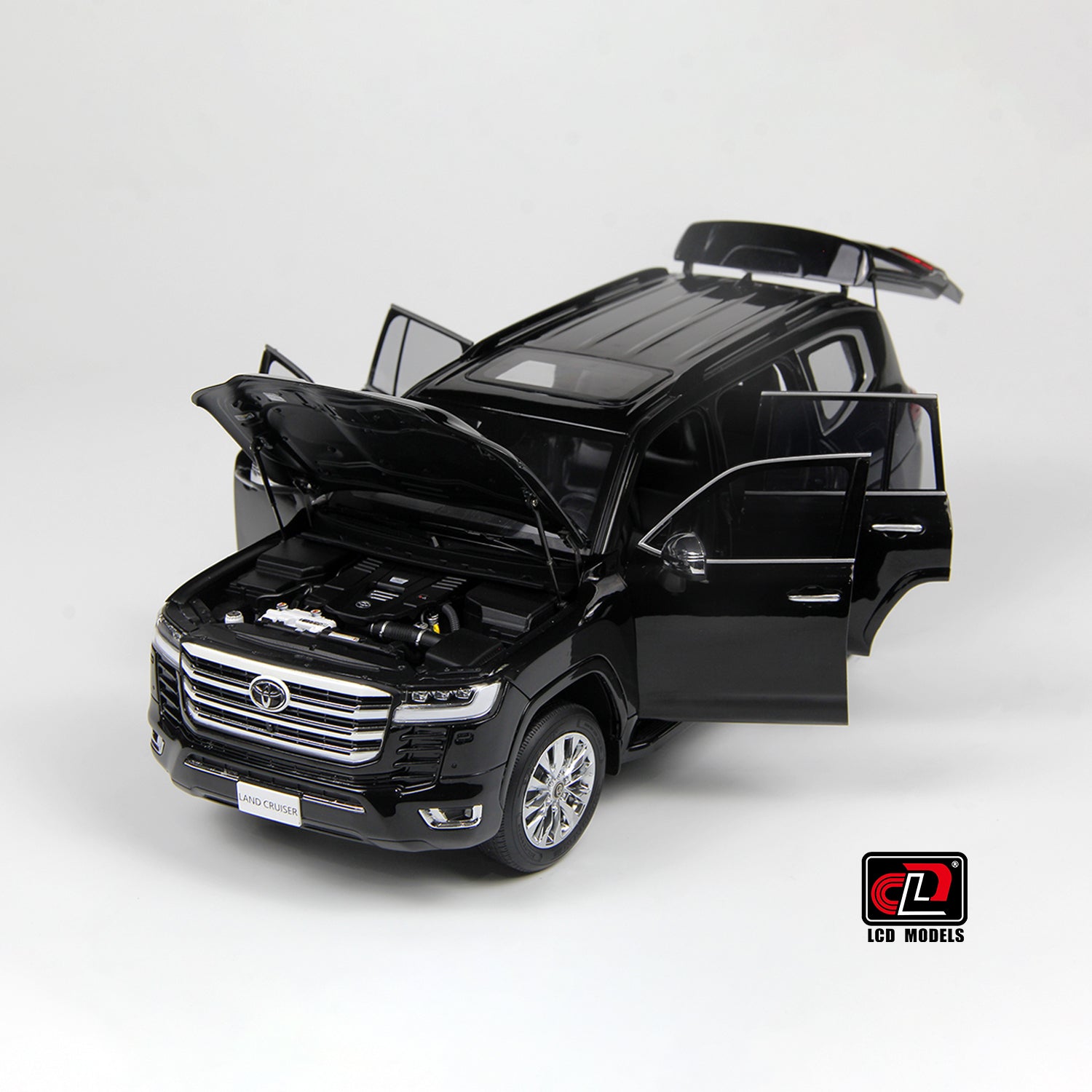 LCD Model 1:18 Toyota Land Cruiser 300-ZX Black color
