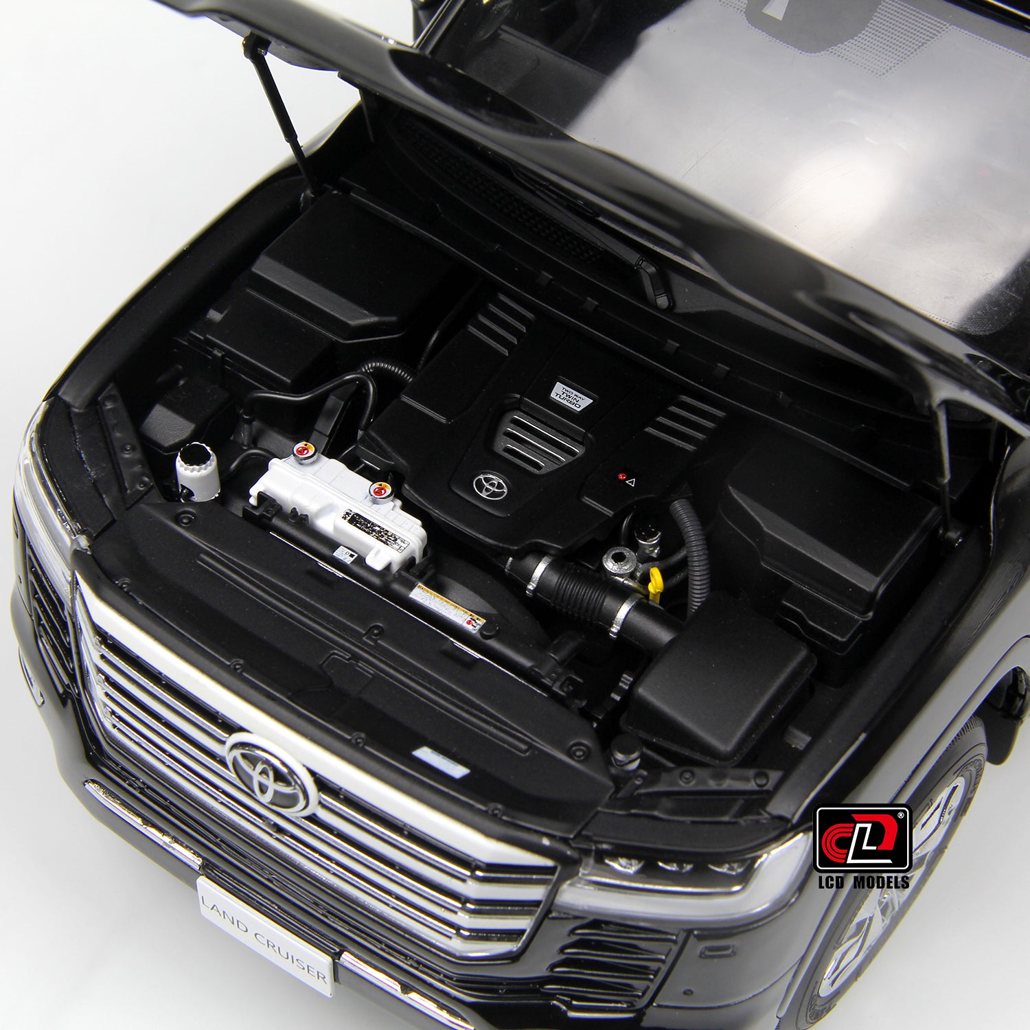 LCD Model 1:18 Toyota Land Cruiser 300-ZX Black color