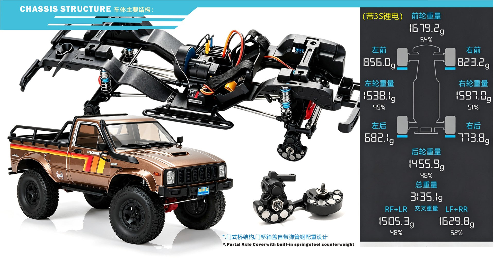 RGT EX86110PRO (PIONEER II) 1/10 Brushless RC Crawler
