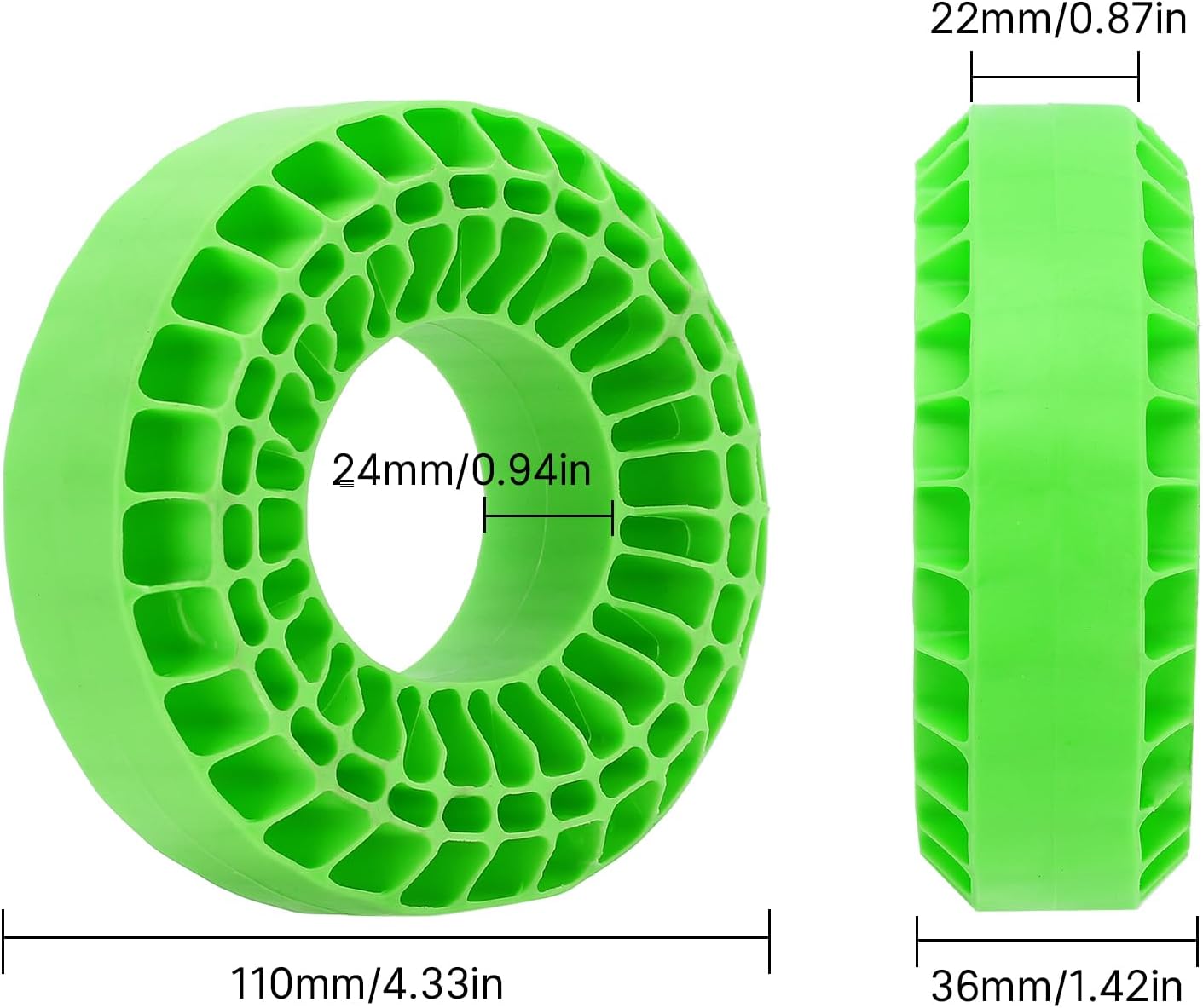 INJORA Silicone Rubber Insert for 118-122mm 4.75" OD 1.9" Tire