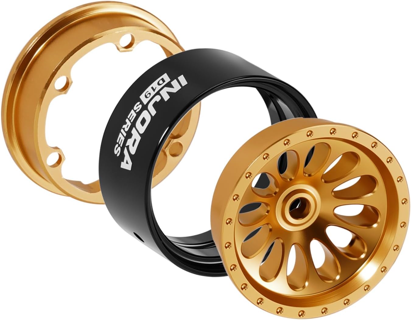 INJORA D19 Ripple 0.7" Aluminum Beadlock Wheel for SCX30