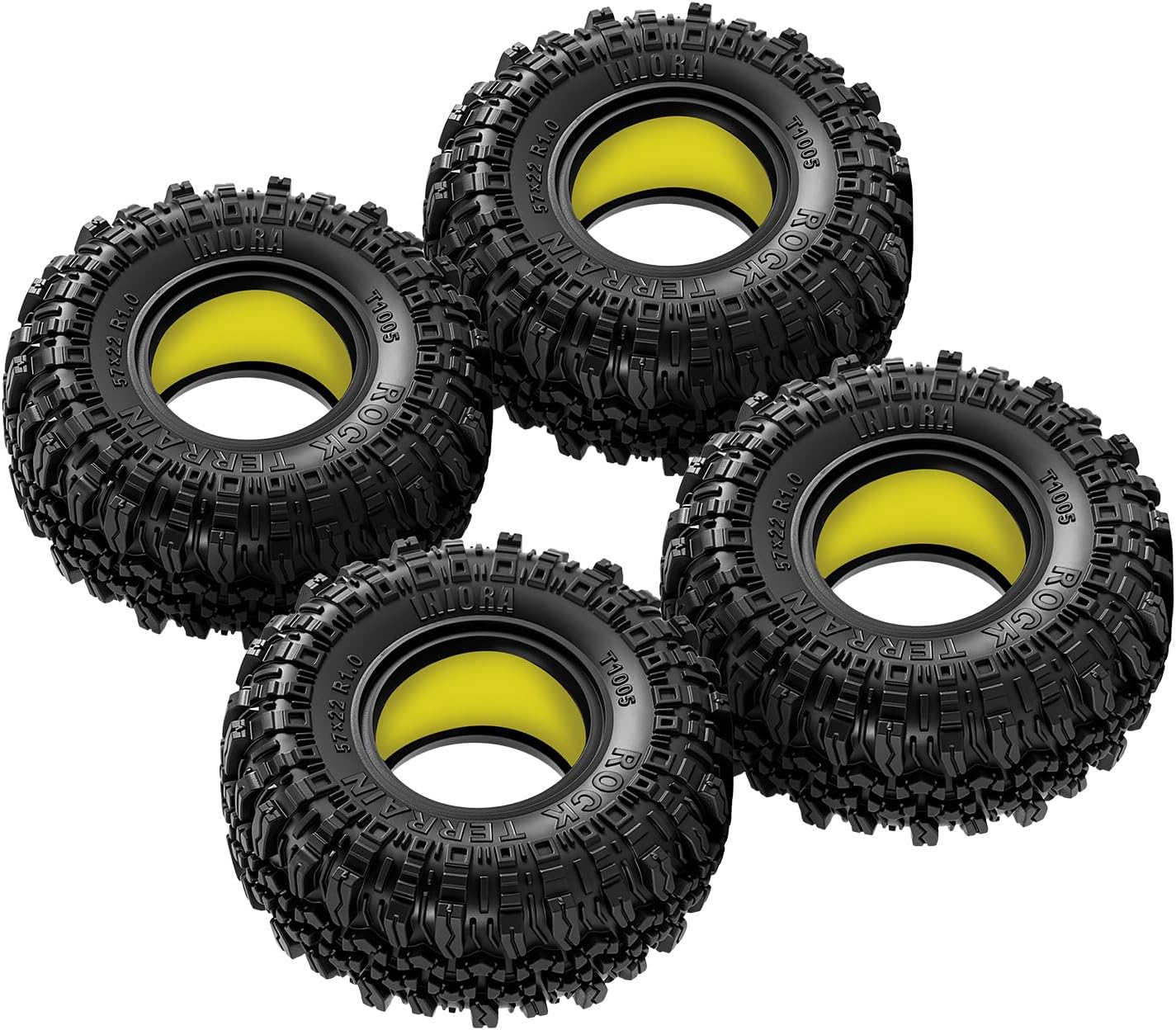 INJORA G2 57*22mm 1.0" Rock Terrain Tires (T1005)
