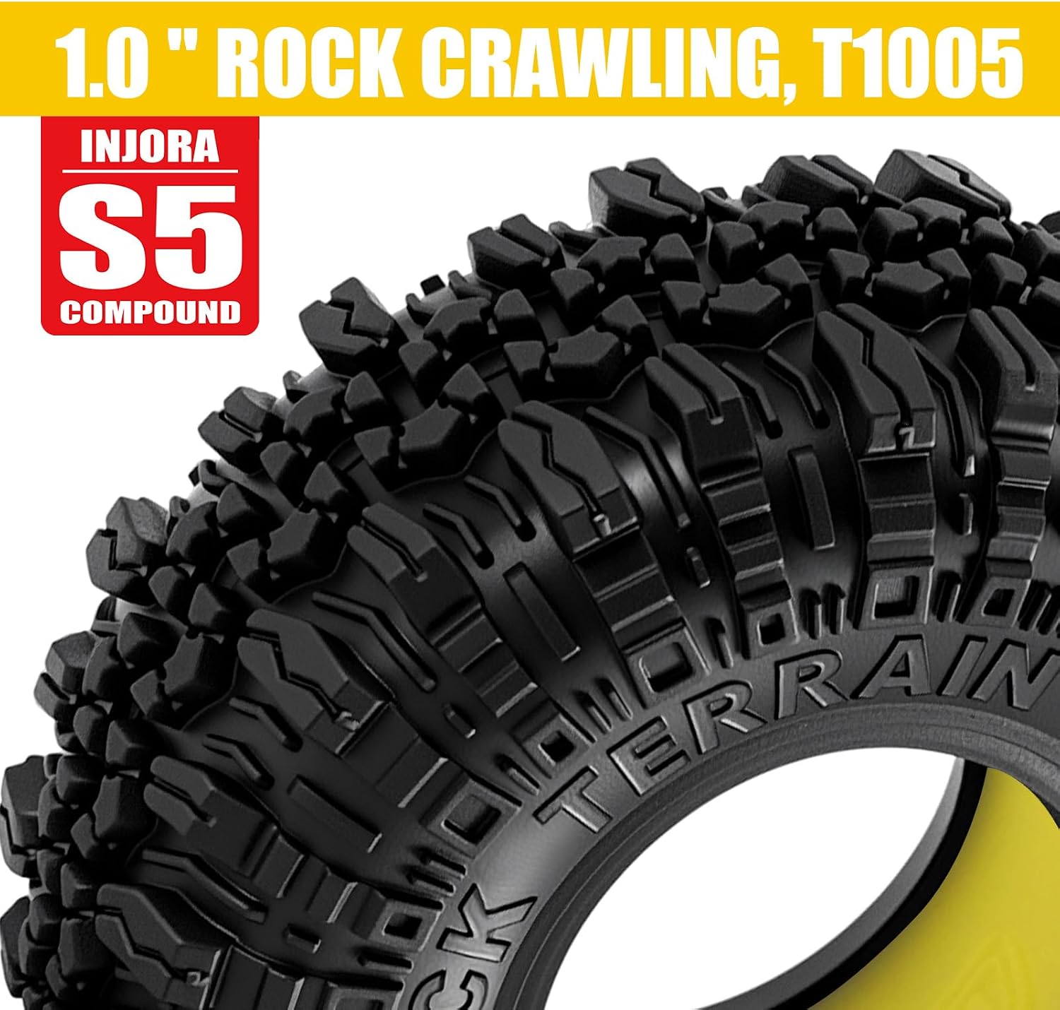 INJORA G2 57*22mm 1.0" Rock Terrain Tires (T1005)