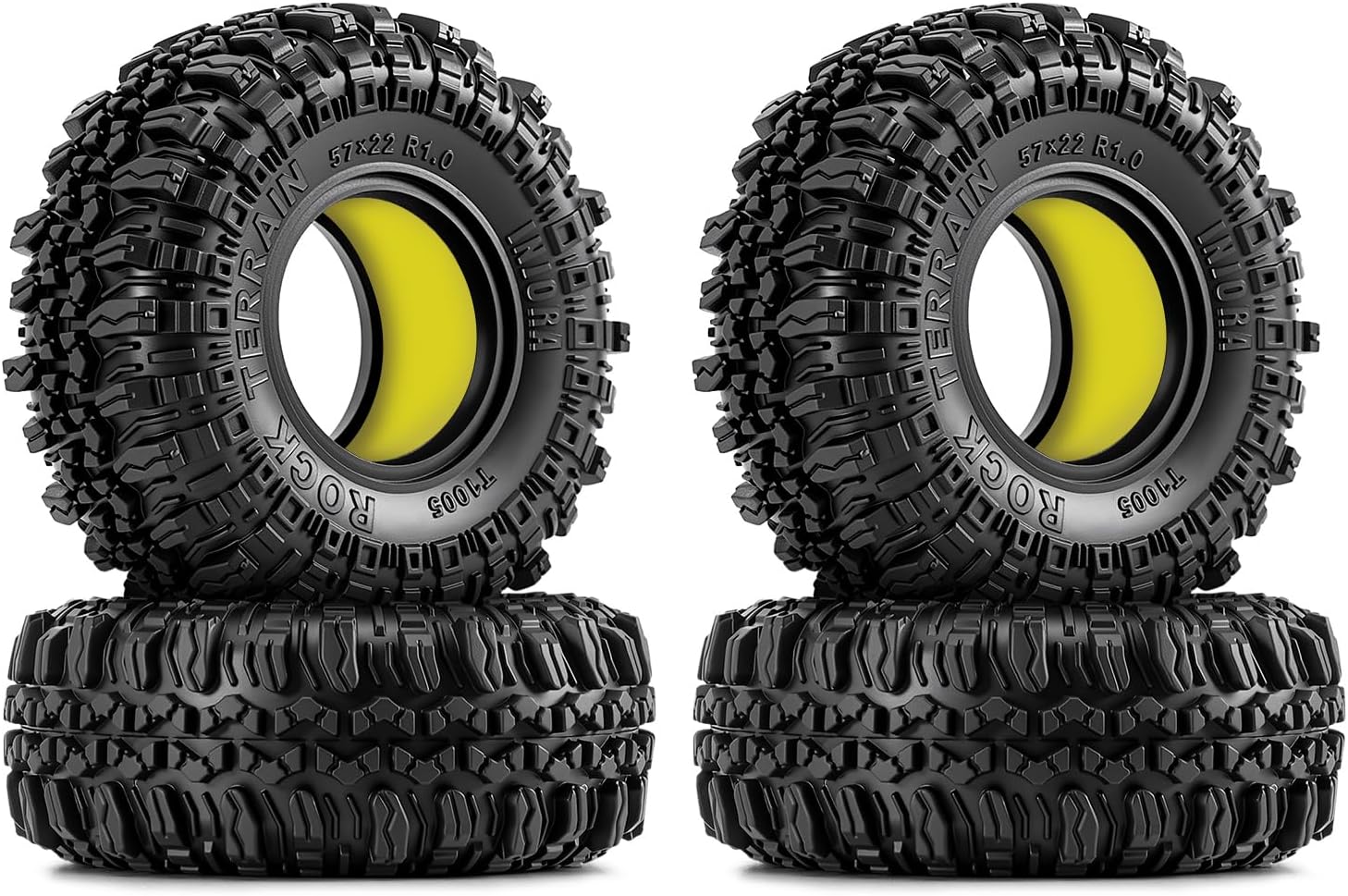 INJORA G2 57*22mm 1.0" Rock Terrain Tires (T1005)