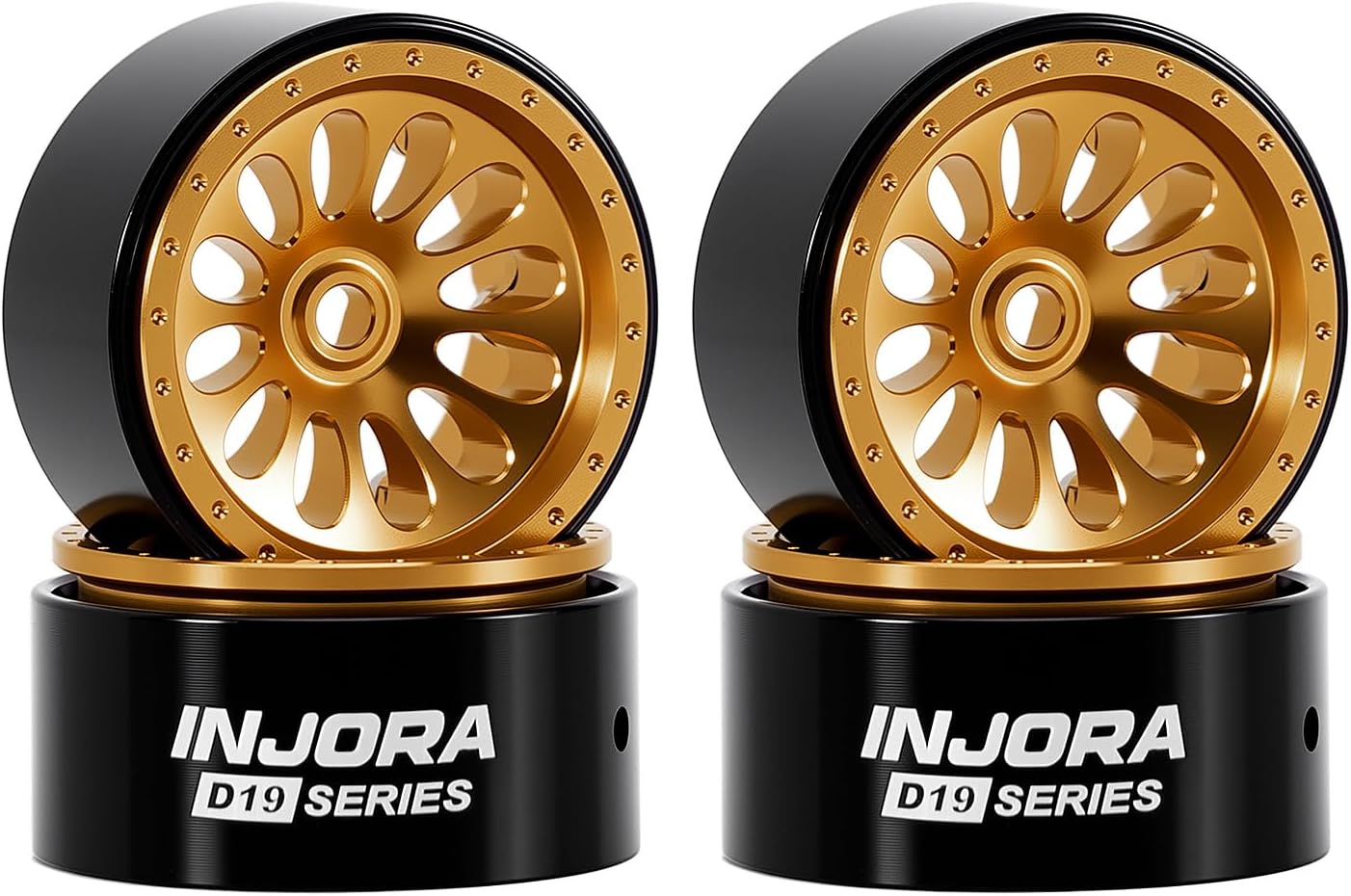 INJORA D19 Ripple 0.7" Aluminum Beadlock Wheel for SCX30