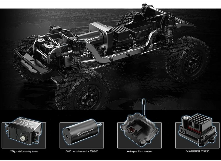 MJX Hypergo H12Y / H12Y+ 1/12 Brushless RC Crawler
