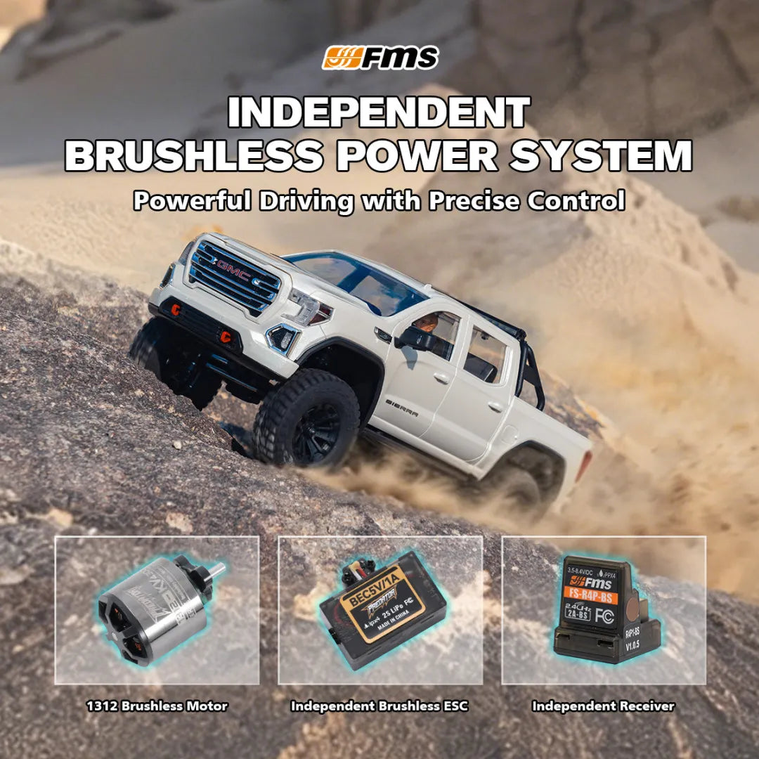 FMS FCX18S 1/18 GMC Sierra S RTR Brushless Crawler