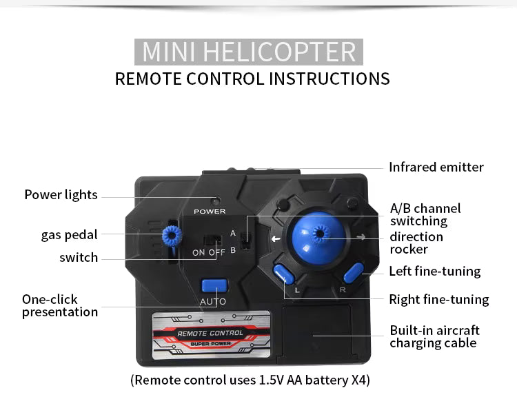 Mini Remote Control Gyro Gyroscope 3.5 CH RC Helicopter