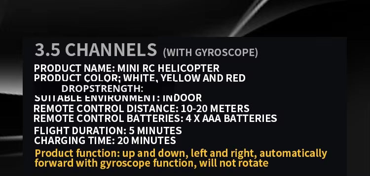 Mini Remote Control Gyro Gyroscope 3.5 CH RC Helicopter