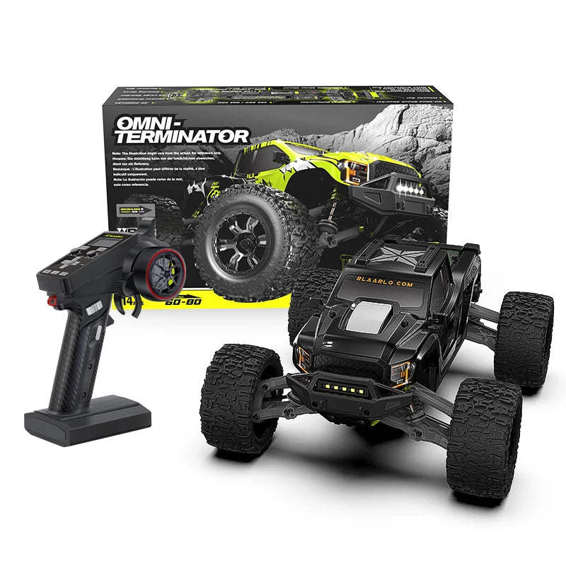Rlaarlo Omni-Terminator Carbon Fiber MINI 1/10 Scale RTR Brushless Monster Truck | RZ001B-C