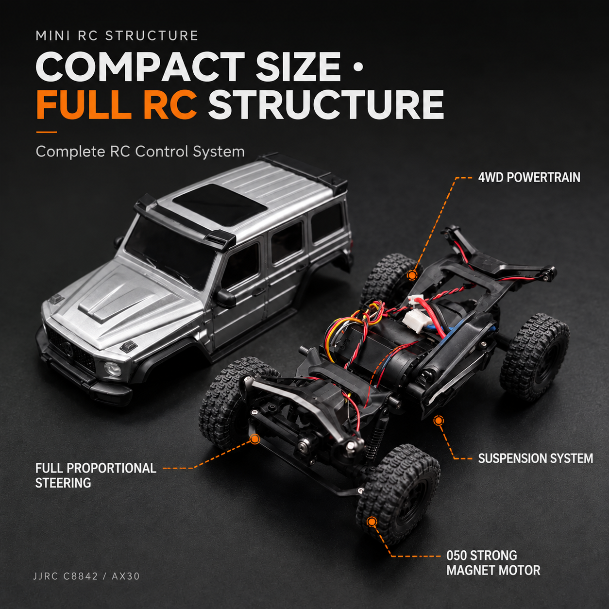 JJRC C8842 1/30 Full Proportional 4WD RC Crawler