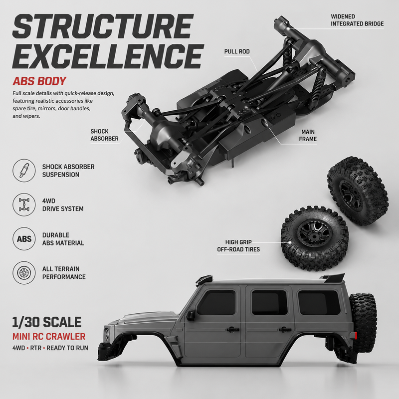 JJRC C8842 1/30 Full Proportional 4WD RC Crawler