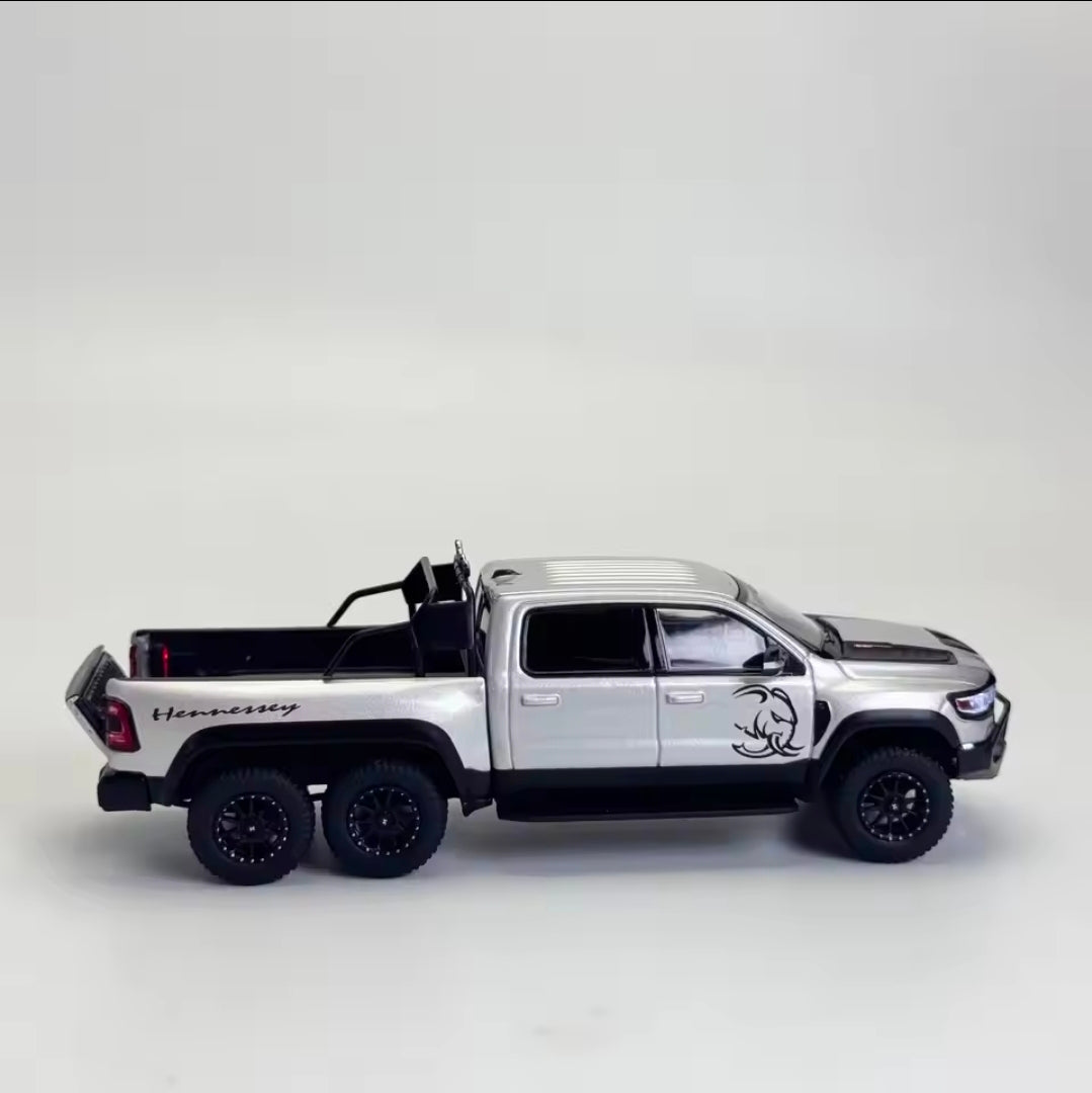 596 Model 1:64 Dodge Ram 1500 Trx 6x6 Hennessey Mammoth Diecast Model