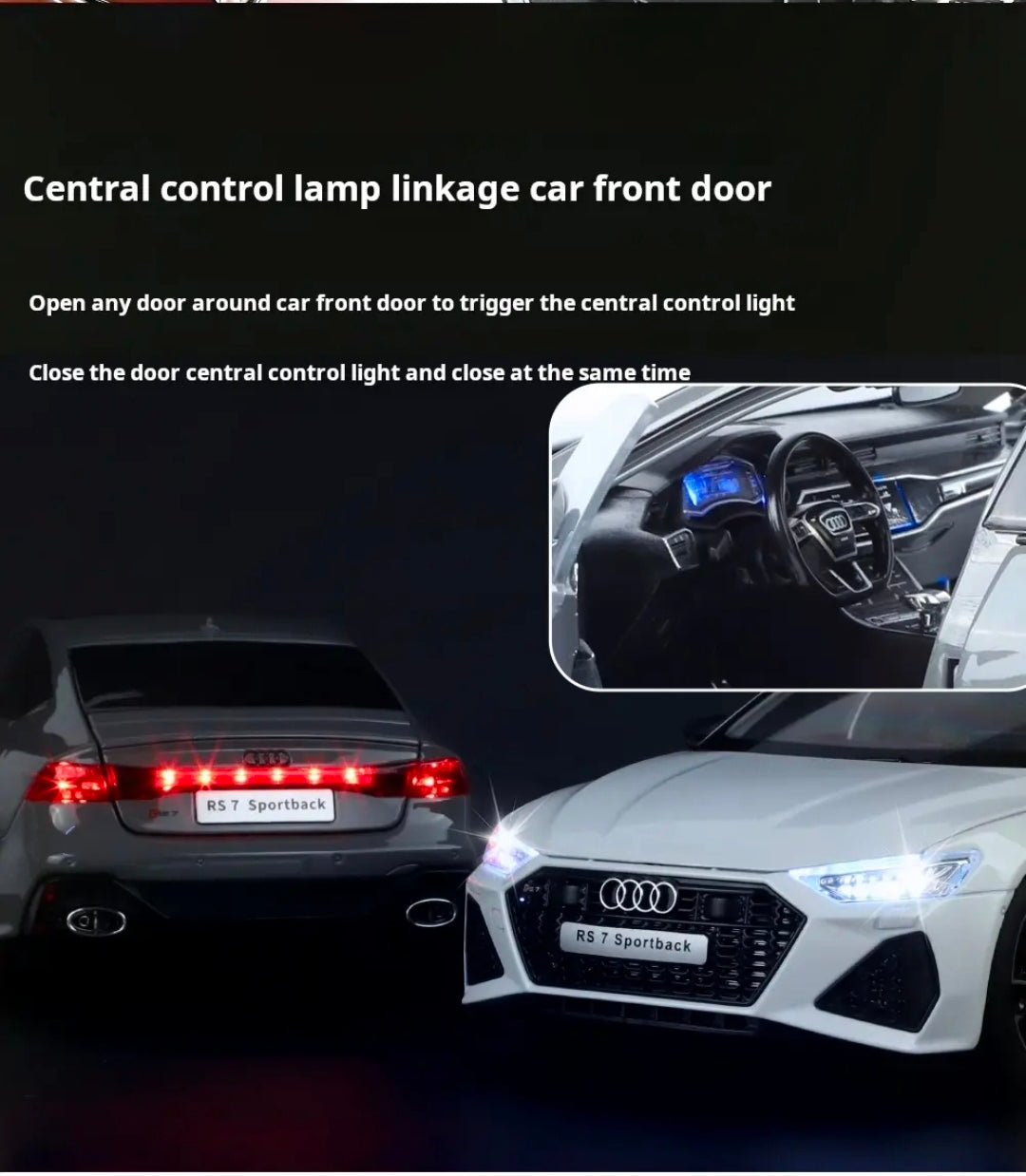 1:18 Audi RS7 Sportback Diecast Model with Remote Key