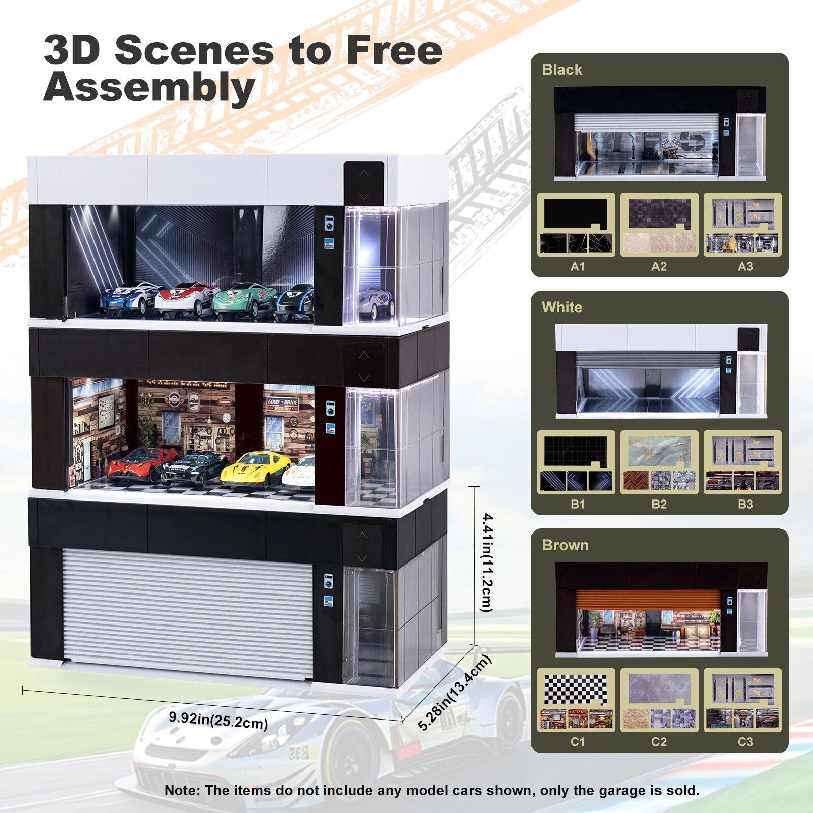 Electric Garage Scene for 1:64 Diecast Scale Models